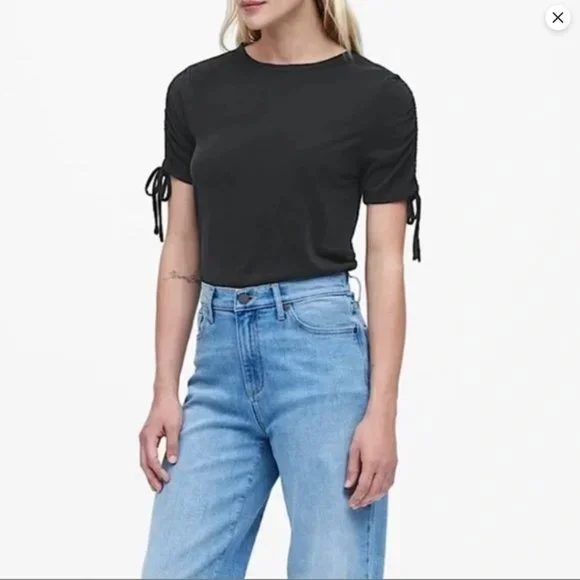 BANANA REPUBLIC Sandwash Modal Ruched Shirt Medium - Picture 1 of 6